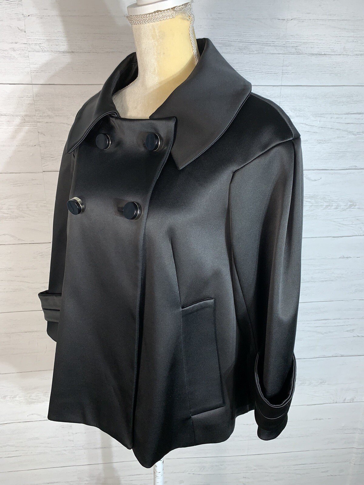 Zara Basic swing Jacket short length double breas… - image 2