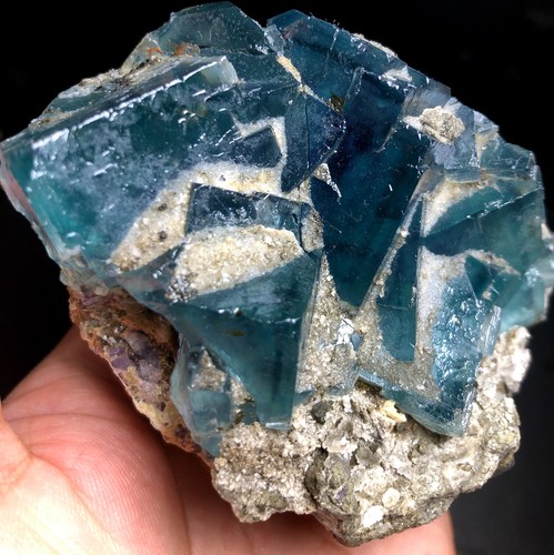 566g NATURAL Fantastic Cubic Green Purple “chip” FLUORITE QUARTZ Crystal c760 - Picture 3 of 10