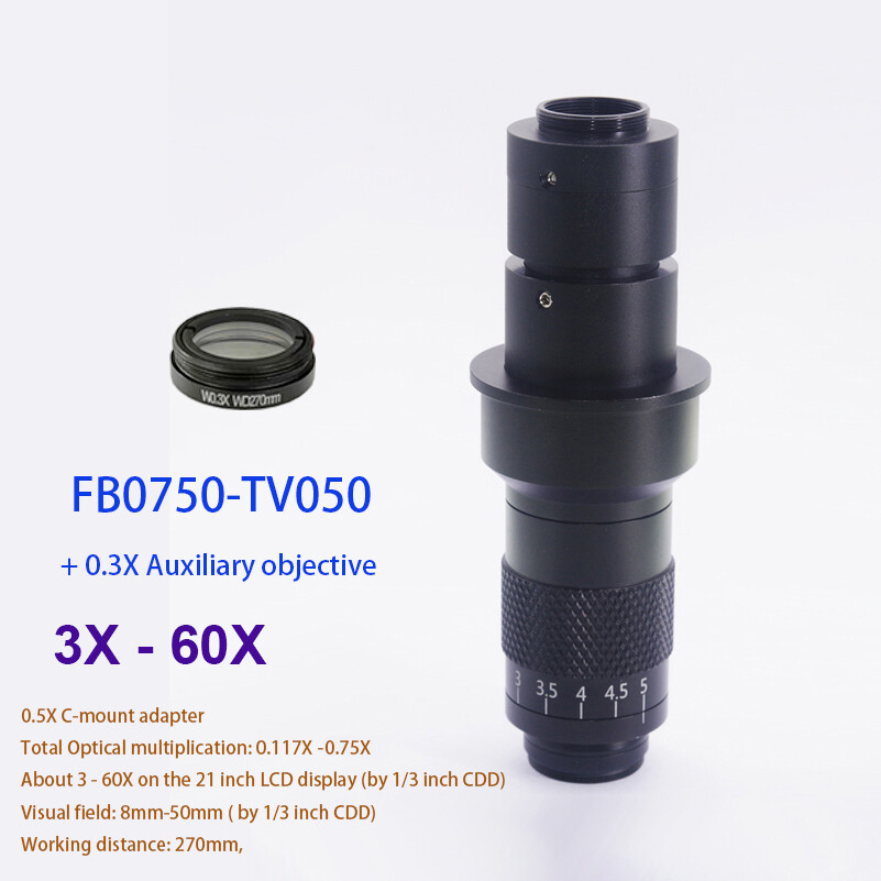 HDMI Zoom 10X-200X-400X Zoom C/CS-Mount industry Lens for Microscope ...