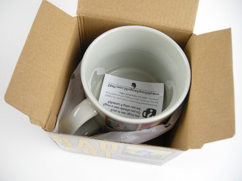 BAD ART MUG Unemployed Philosophers Guild MOBA 14 oz grau 2019 NEU in BOX - Bild 5 von 7