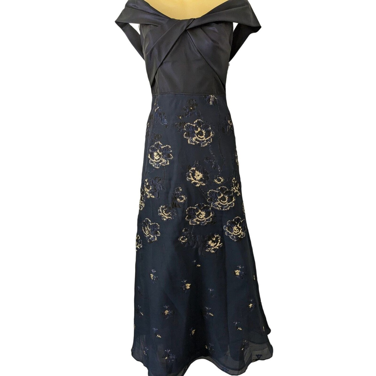 sachin and babi light blue dress Plus Size Ruffle V-Neck A-Line Floor Length Evening Dress for Special  Occasions main image 1