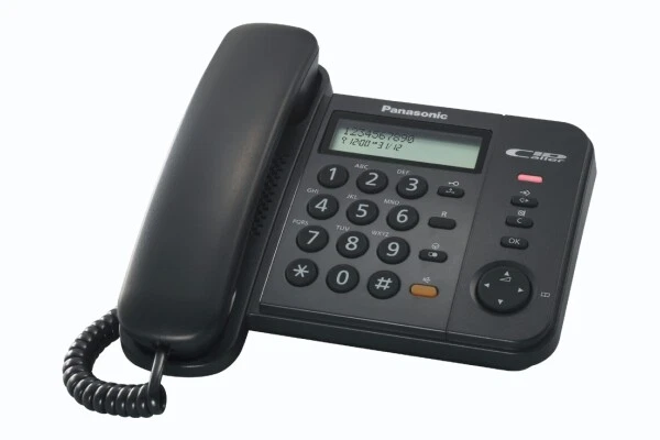 Telefono Fisso Panasonic KXTS580EX1B Nero Sistema Telefonico Integrato Display