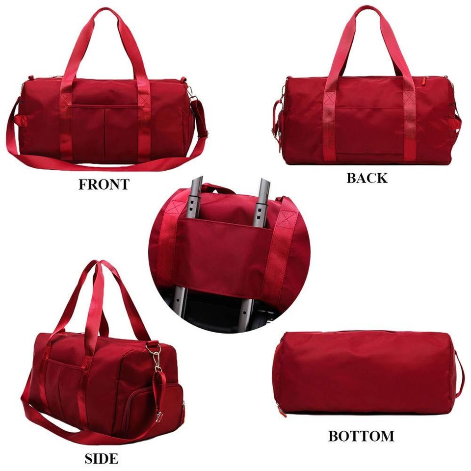 Sports Gym Bag with Wet Pocket Shoes Compartment for Women Men Light