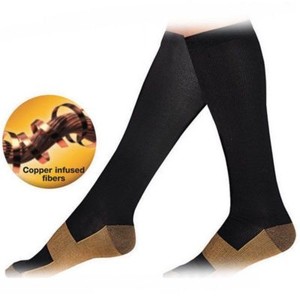 6 Pairs Copper Compression Socks 20-30mmHg Graduated Support Mens Womens S/M-XXL