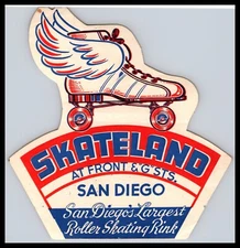 Roller Skating Rink Decal - California -Skateland - San Diego 6x6"