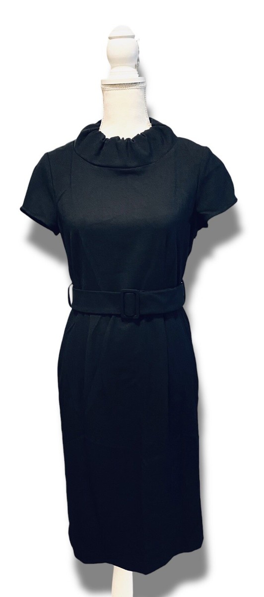 TEX BY MAX AZRIA Women's Belted Tweed Dress Black Size S New with