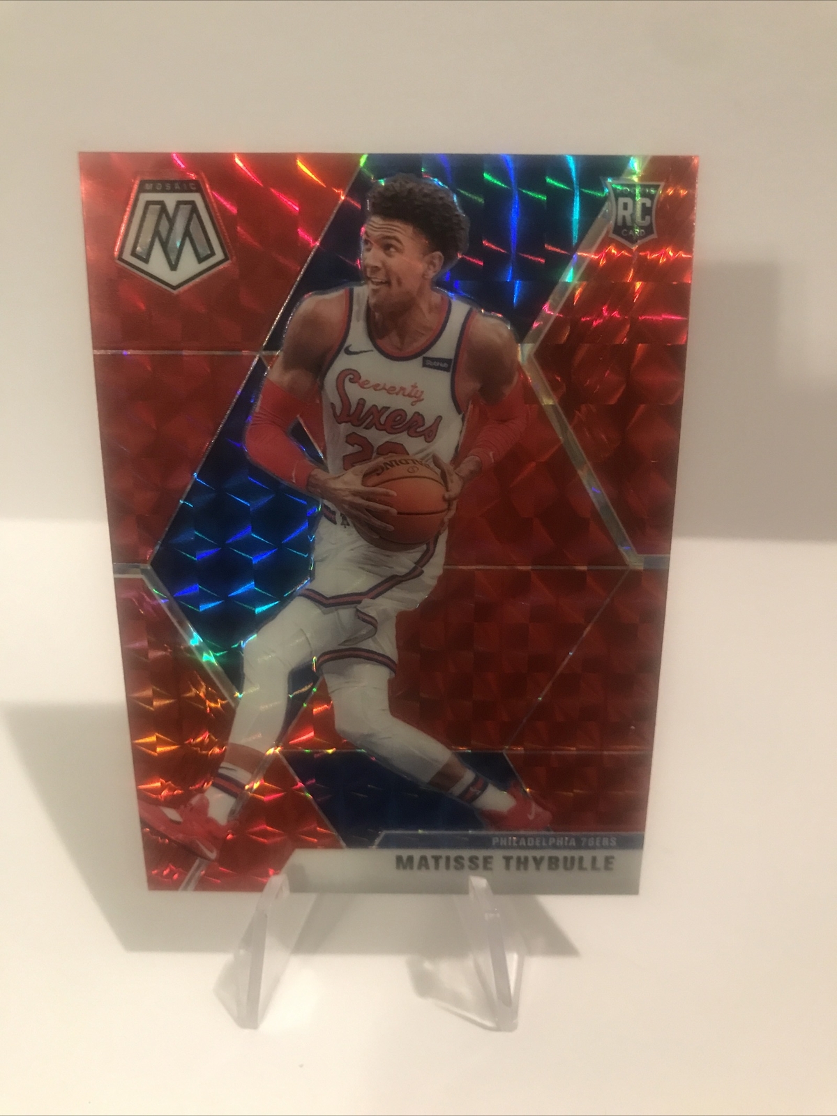 2019-20 Mosaic Matisse Thybulle #245 Rookie Red Prizm Parallel 76ers RC Card SP