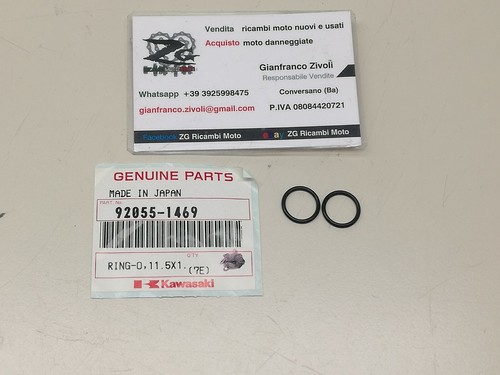 92055-1469 Originale Kawasaki x2 anello o ring testa cilindro 11.5X1.5 ZX 600 - 第 1/1 張圖片