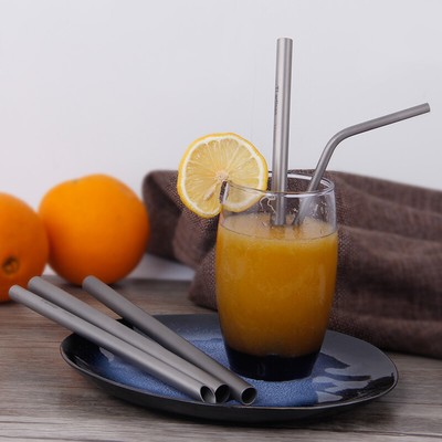 Pure Titanium Drinking Straw Ultralight Coffee Drinks Straw Outdoor Camping