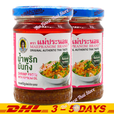Pack 2 : Mae Pranom Shrimp Paste with Soybean Oil 180g (6.35 Oz)