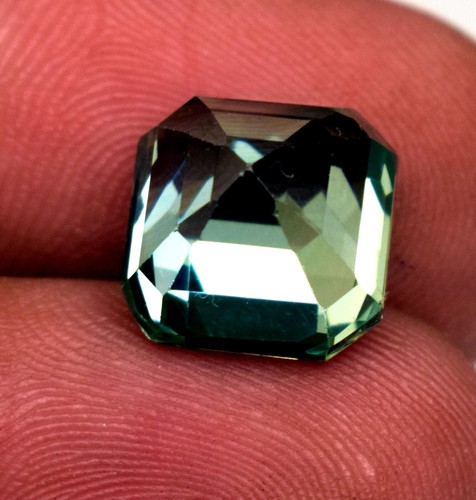 Lab Grown Green Tourmaline 7.45 Ct Top Quality Cetrified Loose Gemstone For Ring - Picture 6 of 6