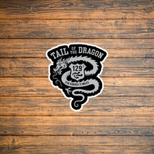 Tail of the Dragon 129 Curves 11 Miles Motorcycle Sticker Decal #2339
