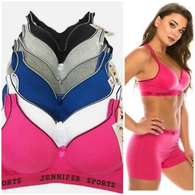 Lot 2-6 Wireless Bra & Short Set Sports Bras Workout Active Wear Yoga Racer Back