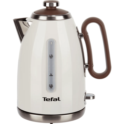 #ad Tefal Retra Kettle Fast Boil 3000 W 1.7L Cream and Mokka KI780A40 GBP 29.99