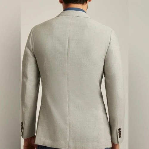 BONOBOS Tessuti Sondrio Italian Stretch Chambray Mens 40S Athletic Blazer Jacket - Picture 6 of 15