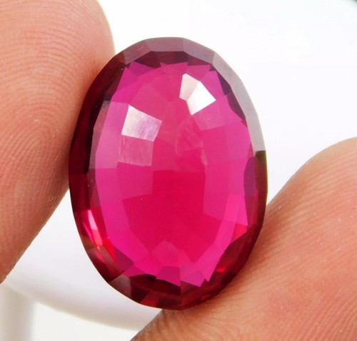 Rare 24.15 Ct Loose Mozambique Red Ruby Like Corundum Heated Oval Cut Gemstone - Picture 5 of 9