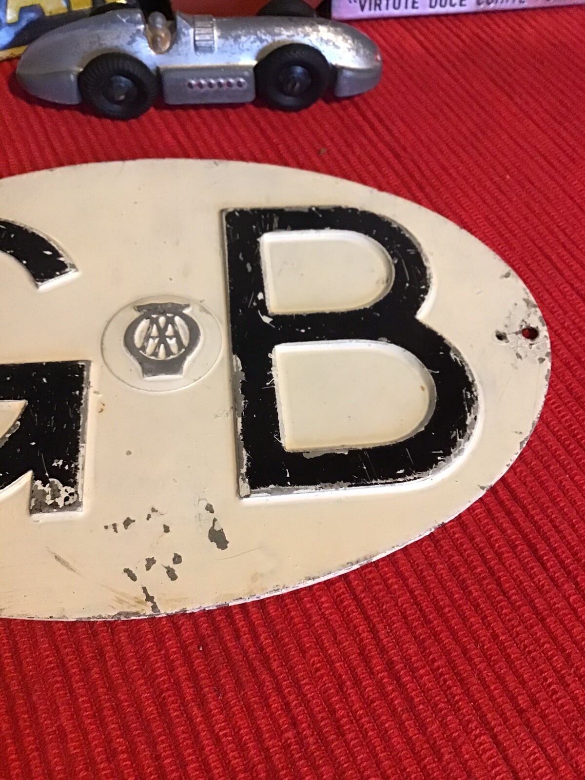 Vintage Car Badge GB AA Car Badge GB Automobile Association Car