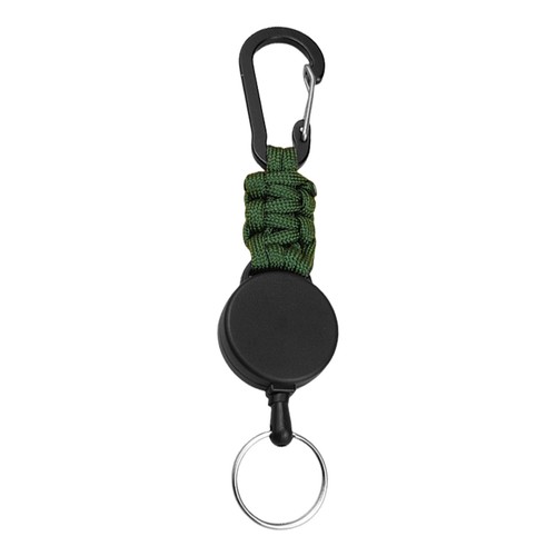 2X Extendable Keychain Carabiner Badge Holder Keyring Retractable Cord Key Chain - Picture 5 of 15