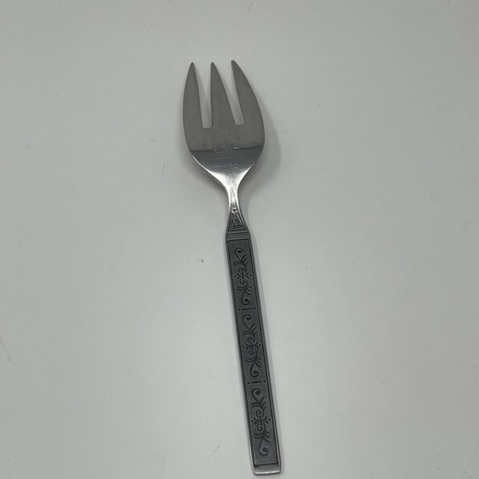 Stylecraft SYF10 Stainless Steel Meat Serving Fork  Square Tip Scroll Japan + - Image 4 of 4
