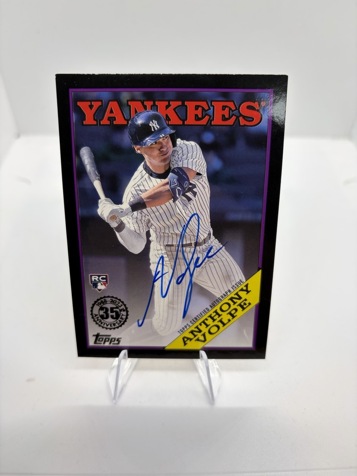 2023 Topps Update - 1988 Auto - Anthony Volpe Black /199 - Rookie RC AU Yankees
