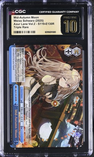 Weiss Schwarz GRADED Mid-Autumn Jean Bart E130R Azur Lane RRR PRISTINE 10 CGC