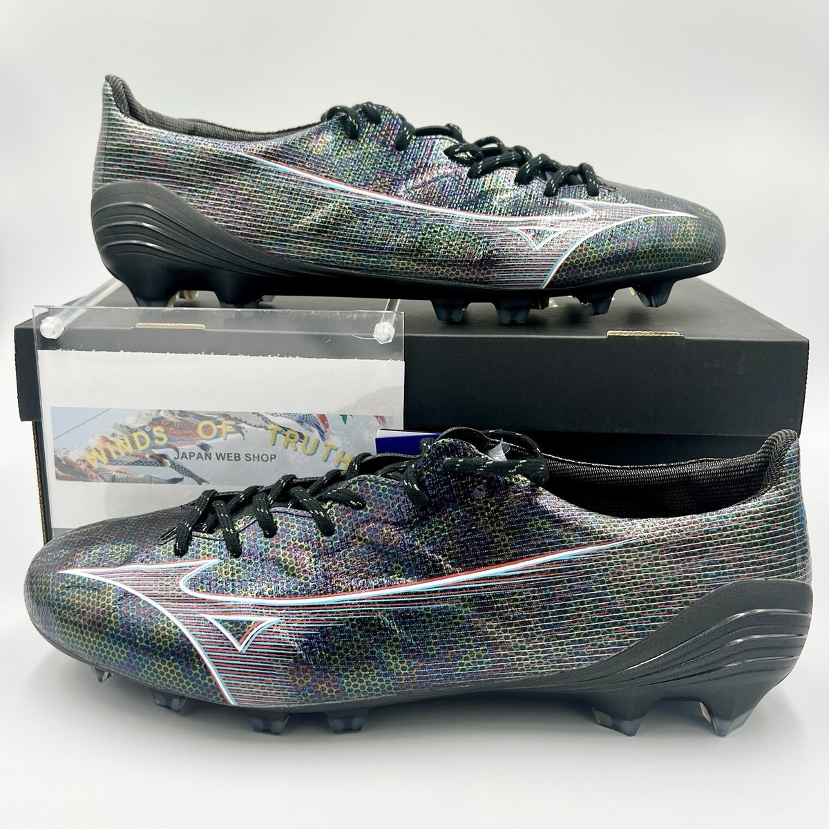 Mizuno Alpha JAPAN Black Soccer Cleats P1GA2360 01 US 5 - 12 with