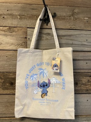 New  Stitch  X Primark Canvas 14  X 16  Tote Bag NWT  Ride The Wave  
