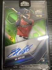 Topps 2023 Chrome Black Bo Naylor Autograph Rookie Green Refractor #CBA-BN 40/99