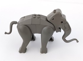 Lego Elephant Figure Old Dark Gray Loose From Set 7414  Incomplete RARE 2003