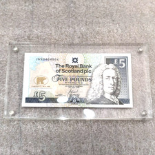 Royal Bank Of Scotland Jack Nicklaus Five Pound 2005 Sterling Note In Acrylic