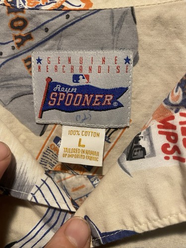 Vintage Reyn Spooner New York Mets Hawaiian Shirt World Series Mens Sz Large - Picture 4 of 5