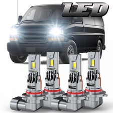 9005 9006 LED Headlight Kit 10000K Combo Bulbs High Low Beam Super Bright White