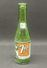Rare 1949 7UP Duraglas Bottle Banned Lithium Ingredient Error Variant Amarillo