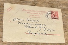 AUSTRIAN POST OFFICE IN PALESTINE WITH JERUSALEM CANCEL STAMP 1907 TO I OF W.