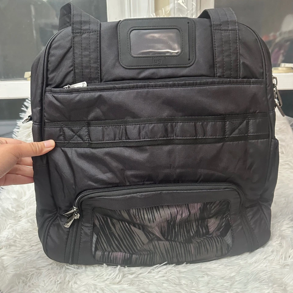 LUG лужа джемпер трансформируемый сумка с короткими ручками большой металлический черный сумка новый - Изображение 4 из 4