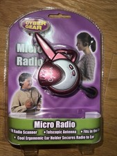 Cyber Gear Micro Radio Fm Radio Scanner, Ear Holder, Telescopic Antenna  