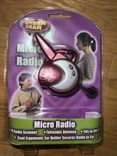 Cyber Gear Micro Radio Fm Radio Scanner, Ear Holder, Telescopic Antenna ￼