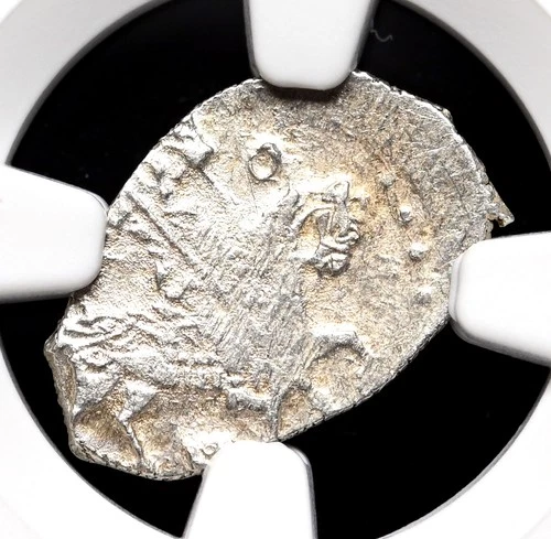 RUSSIA. Boris Godunov, 1598-1605, Silver Kopek, NGC MS62
