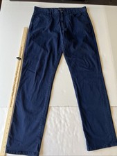 Johnnie-O Pants Men's 34x34 Blue Cotton Spandex Blend Twill Stretch 5 Pocket