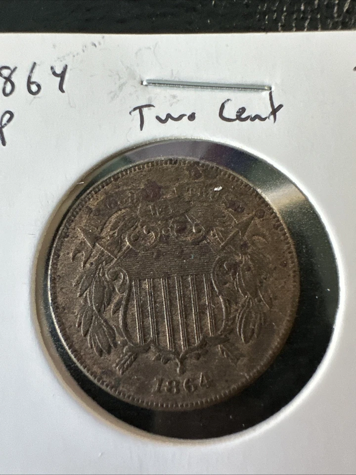 1864 2C Large Motto BN - Image 2 of 3