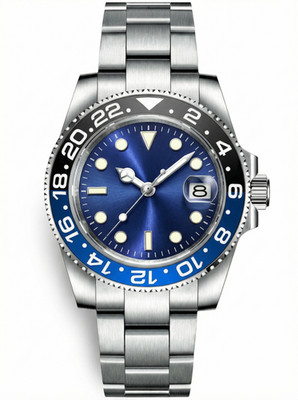 GMT Mod   Steel · Blue-Black Bezel · Blue Dial   40mm   Automatic GMT