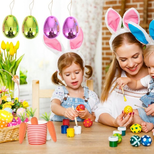 5pcs Colorful Easter Egg Empty Easter Decoration Fillable Toy Festive - Picture 9 of 12