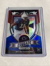 2021 Panini Prizm Draft- Crusade Micah Parsons Red White & Blue Prizm (RC)
