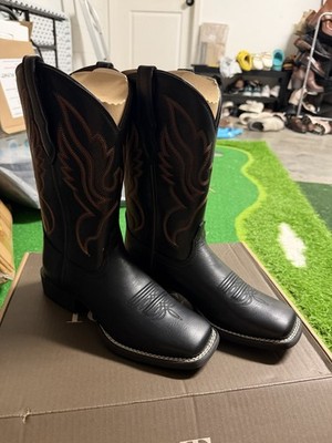 Toro Toro Women's Black Western Mid-Calf Pull-On Boots Square Toe US 8 EU 38.5