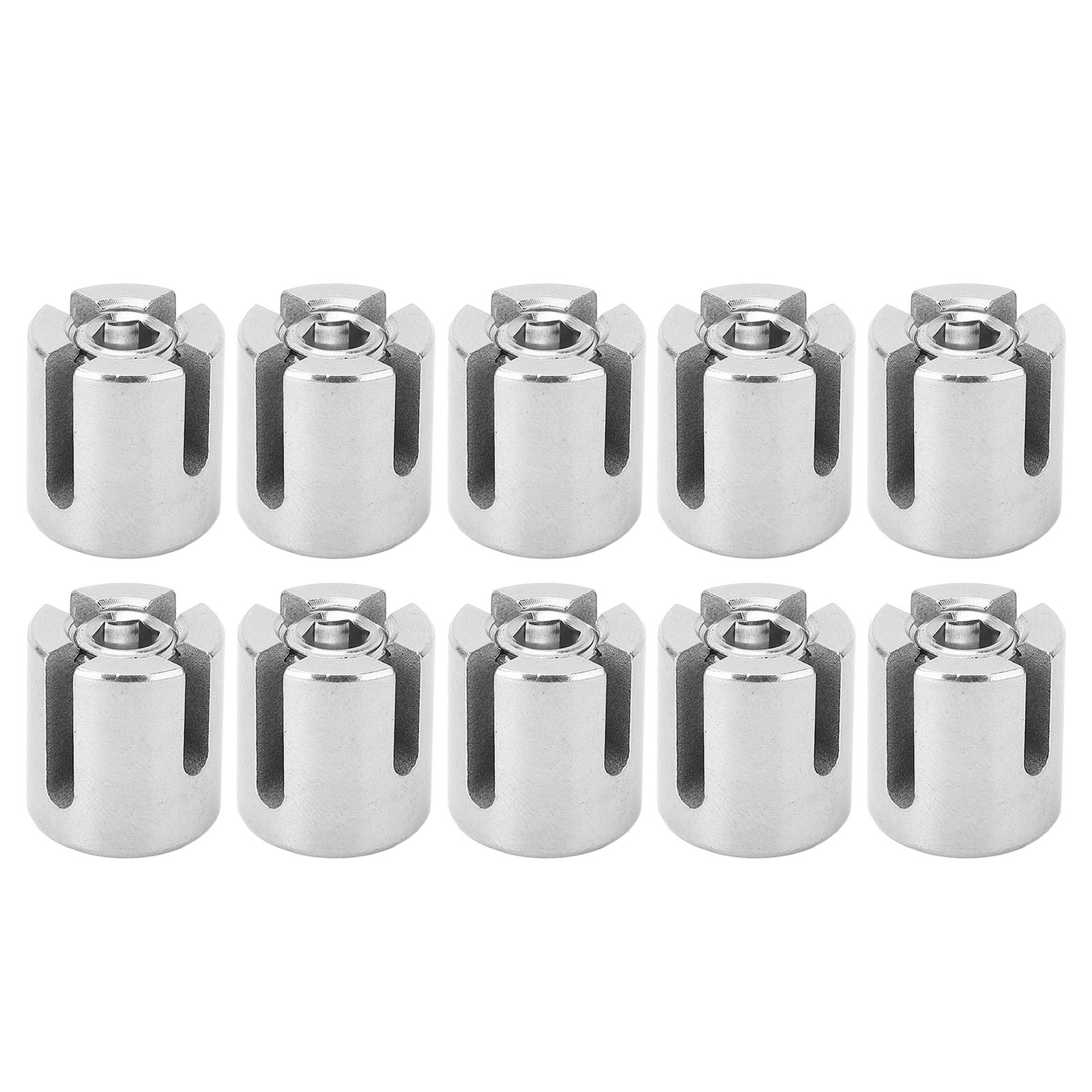 10Pcs M8 3mm Cross Cable Clamp Stainless Steel Wire Railing Clamp Fastener^
