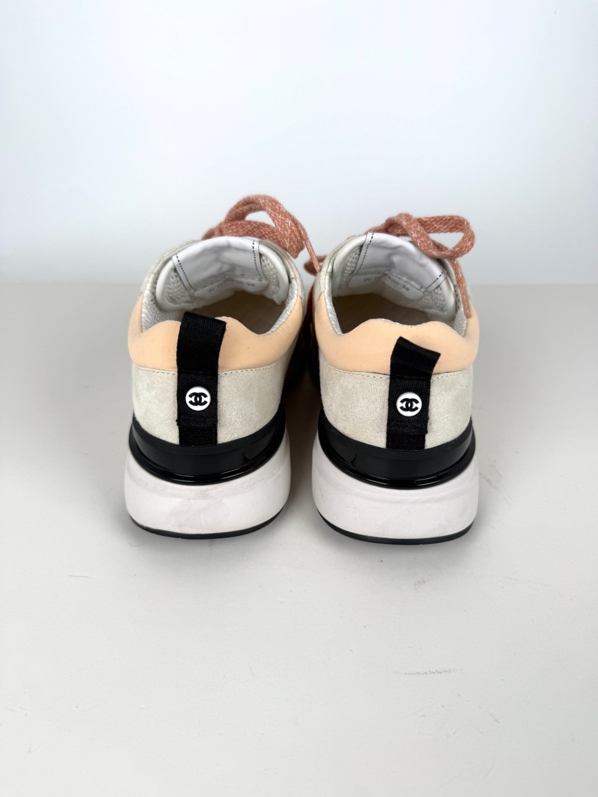 CHANEL CC Interlocking Multicolor Logo Light Beig… - image 7