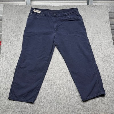Carhartt FR Pants Mens 46x30 (ACT 44X29) Blue Flame Resistant Workwear FRB159