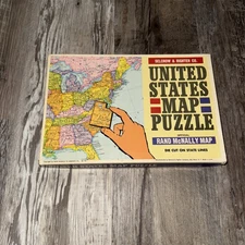 Vintage Rand McNally United States Map Puzzle by Selchow & Righter Co. (11)