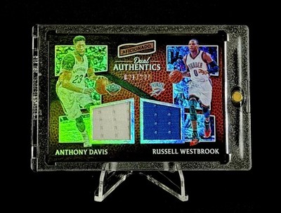 2016-17 Panini Aficionado Anthony Davis Russell Westbrook 31/299 Dual Authentics
