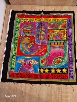 Laurel Burch ''Catnip Mat'' Haustier Katzenkissen Stoffpanel Bezug Vintage